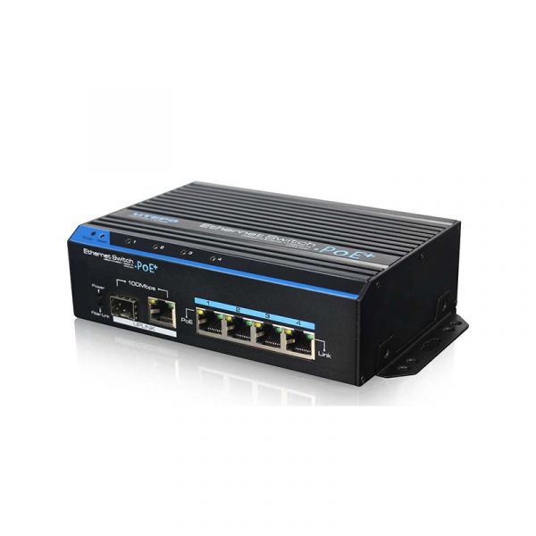 UTEPO UTP7204E-POE-A1 Коммутатор промышленный 4-портовый неуправляемый PoE+ 2 uplink порта - SKU:G00015037