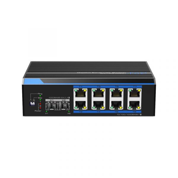 UTEPO UTP7208GE-PoE Промышленный 8-портовый Ethernet-коммутатор PoE с 2-гигабитным портом SFP - SKU:G00015040